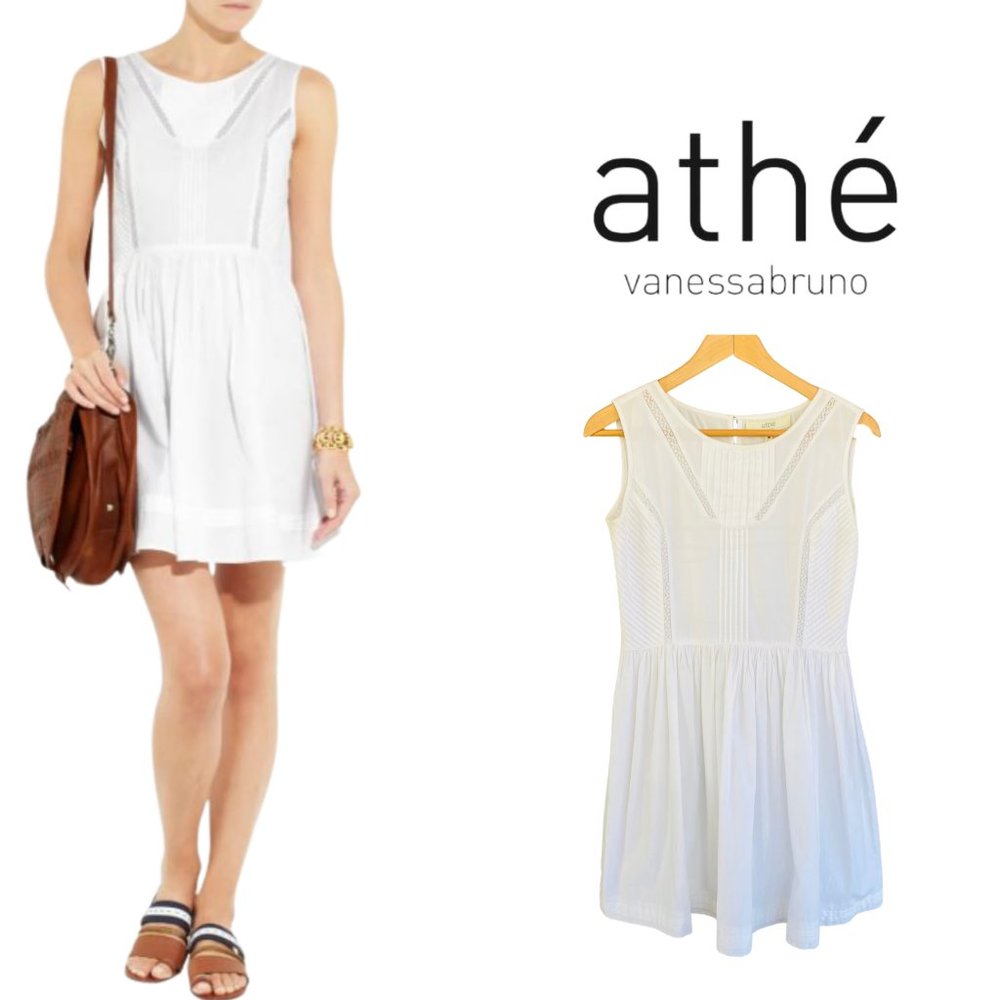 Athe Vanessa Bruno lace cotton poplin dress